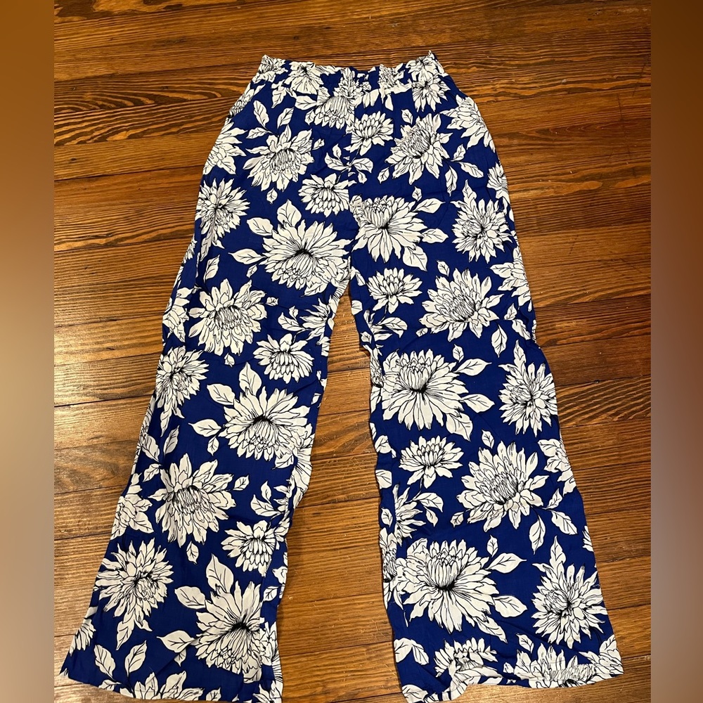 High Waist Floral Pants